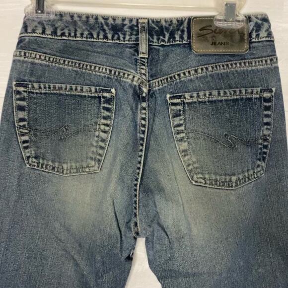 Silver Jeans Boot Flare Vintage 90's Y2K Cotton Mid Rise Dark Wash Jeans - 29x30 - Picture 5 of 6